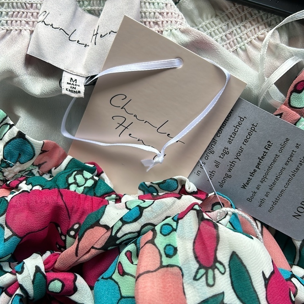 NWT Charles Henry Floral off shoulder maxi dress. Womens size medium. - Picture 6 of 8
